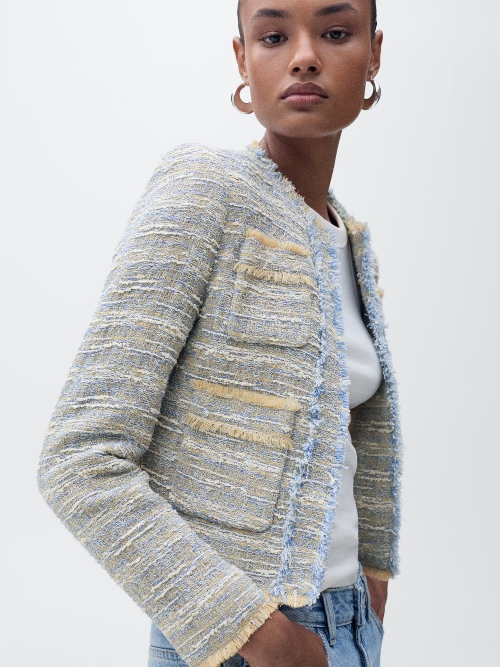 Mango Twisted Tweed Jacket